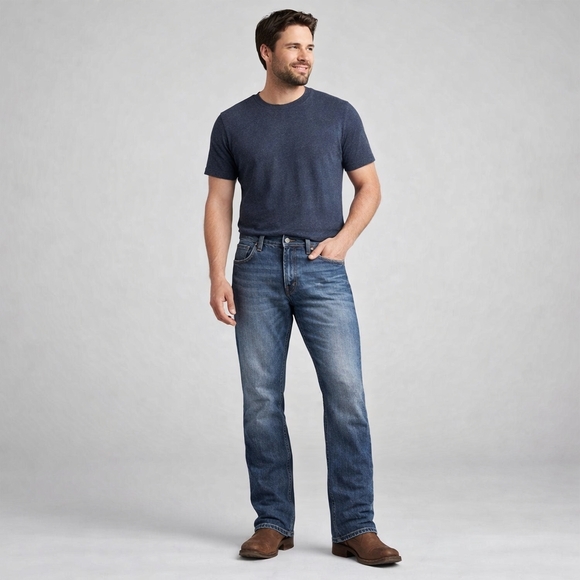 Wrangler Other - Wrangler Retro Slim Boot Jeans Men’s Size 36x34 Medium Wash